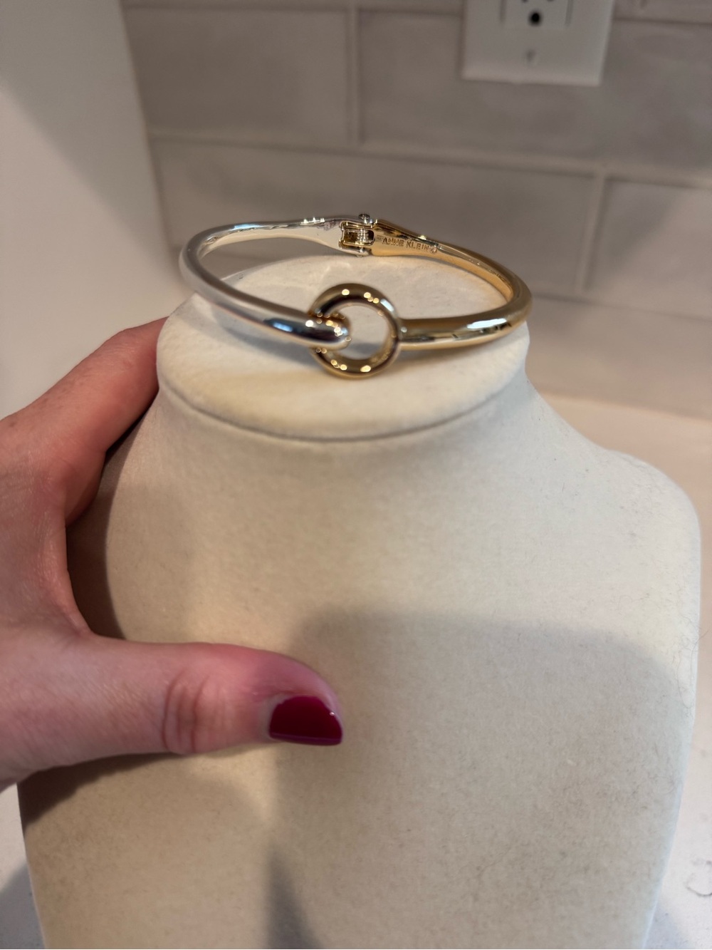 Two-Tone Gold and Silver Circle Link Bracelet